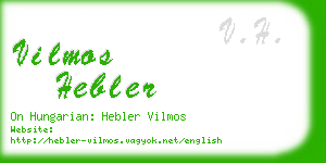 vilmos hebler business card